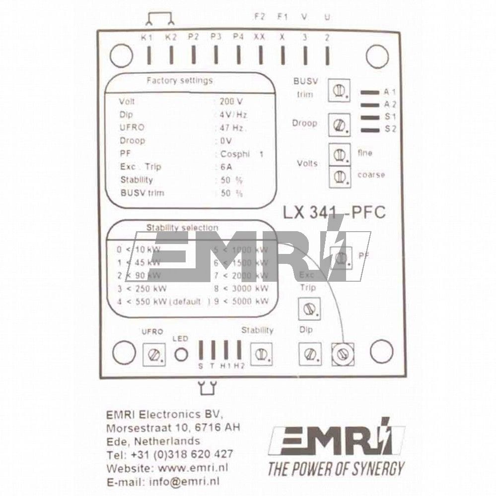 EMRI LX341-PFC Replacement AVR | Stamford MX341-PFC | Durable